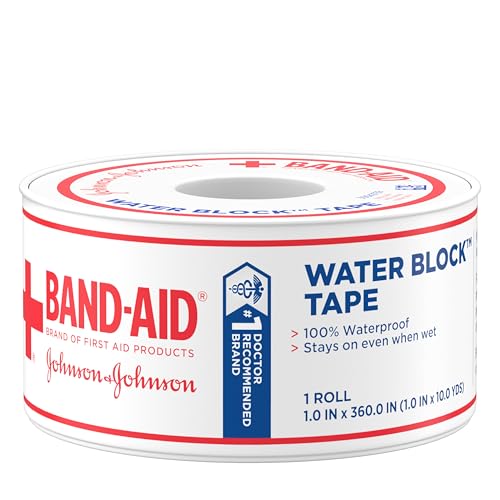 Waterproof First Aid Tape for Bandages - 1 inch x 10 Yards, 1 Roll