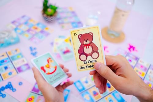 Bilingual Baby Shower Bingo Kit - 10 Players, 54 Cards & Boards