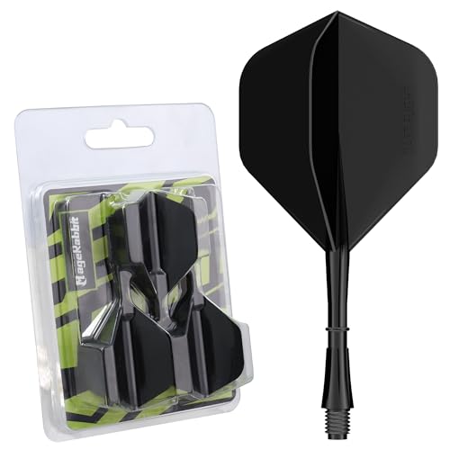 Professional Moulded Dart Flights and Shafts Set - Black