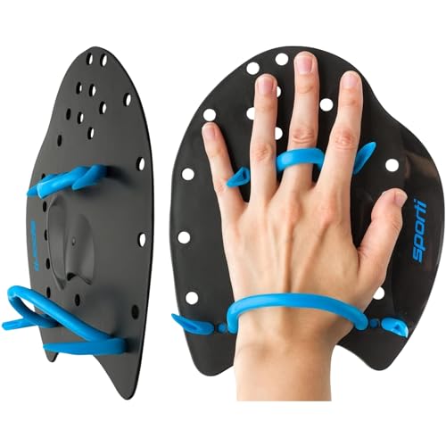 Sporti Power Swim Paddles Small / Power Swim Paddles - Adjustable Straps for Adults & Kids