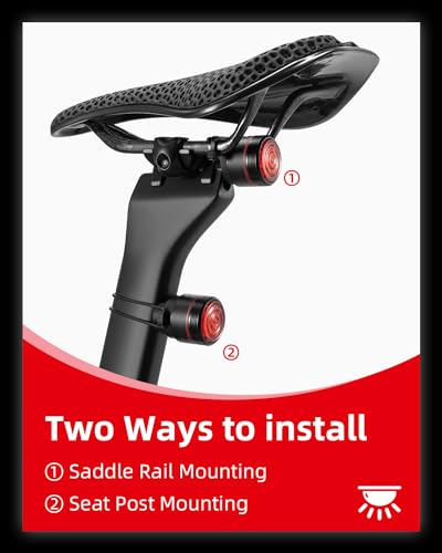 ROCKBROS Smart Rear Bike Tail Light with Motion Sensor and 6 Modes