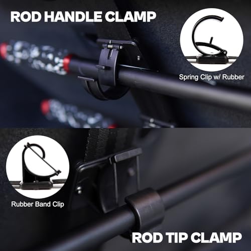 4-Rod Car Fishing Rod Rack Holder for SUV, Truck & Car Seatback Storage