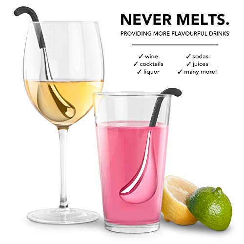 Final Touch Stainless Steel Beverage Chilling Wands Set of 2 with Case - Keeps Drinks Cold