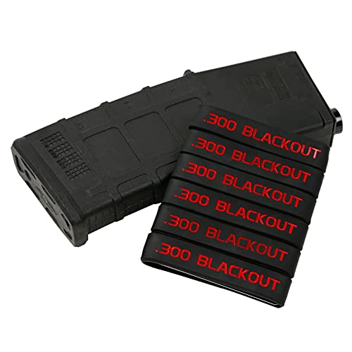 Aolamegs 12-Pack Black-Red Magazine Marking Bands for Identification