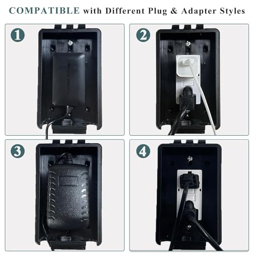 Outdoor Outlet Cover,Standard Single Gang Outlet Cover Weatherproof Enclosure,Rated for Wet Locations, Outdoor Electrical Box Waterproof Plug Covers, 2 pack