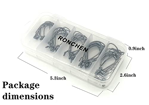 50PCS Fishing Hooks Set - Premium High Carbon Steel with Box