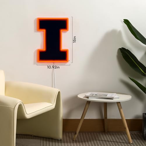 Illinois Fighting Illini LED Neon Sign - 15" x 10.92" - Energy Efficient & Easy to Install