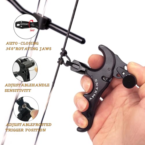 360° Rotatable Thumb Release for Compound Bows - Archery Release Aid