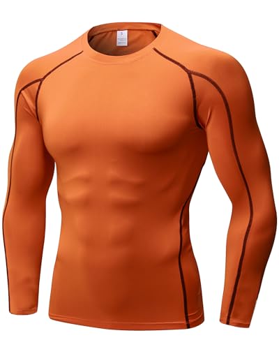 Men's Long Sleeve Compression Shirt - Moisture-Wicking Athletic Base Layer
