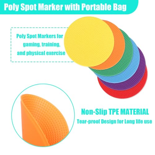 4-inch Non-Slip Spot Markers for Agility Training - 6/12/24 Pcs