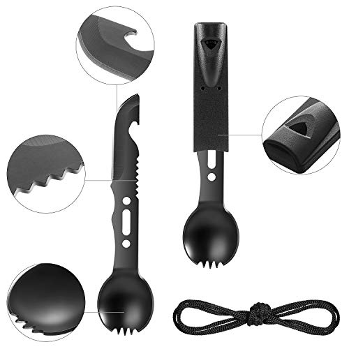 Multi-Functional Stainless Steel Camping Spork Set - 2 Pack