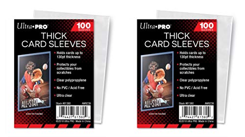Thick Card Sleeves for Sports Trading Cards - 130pt, 2 Pack