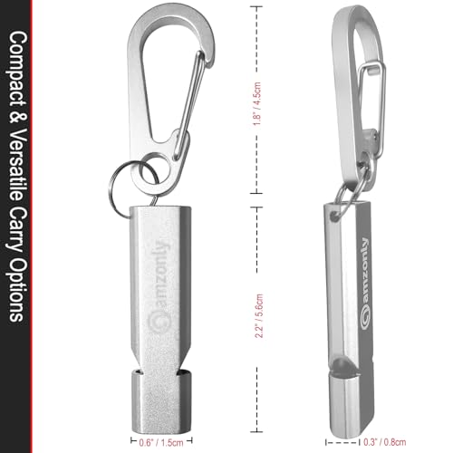 Heart-Engraved Aluminum Emergency Whistles - Silver Pair with Keychains & Lanyards