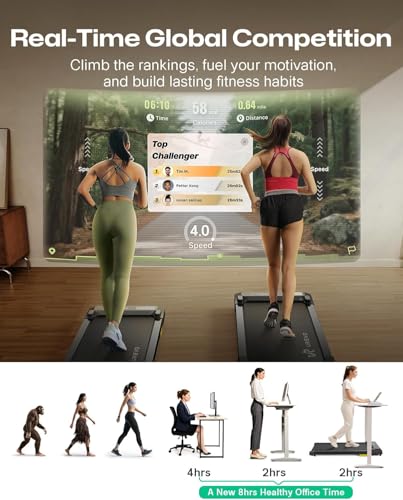 Smart Walking Pad Treadmill with App Control - Black
