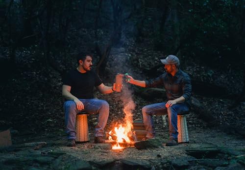Nomad Seat Original Heavy Duty Folding Chair - 485lb Load, Portable Camping Stool (Driftwood)