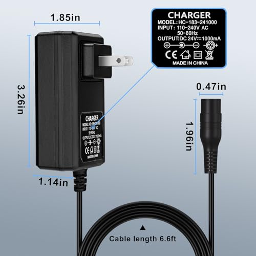 24V Charger for Razor Electric Scooters and Dirt Bikes