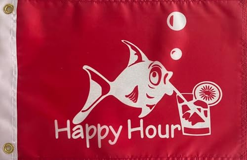 HSTENXY 12x18 Inch Boat Flag - Outdoor Fishing Party Decor with Brass Washers (Playtime)