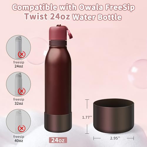 2pcs Silicone Protective Boot for 24oz Water Bottles - Chameleon Black Cherry