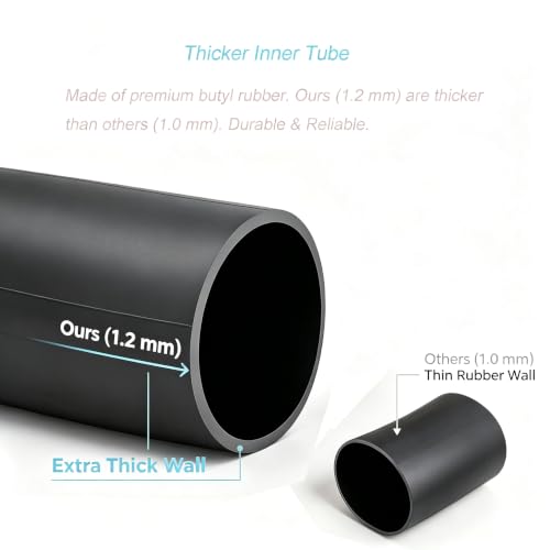 20x4 Inch Fat Tire Bike Inner Tubes - 2 Pack with Schrader Valve