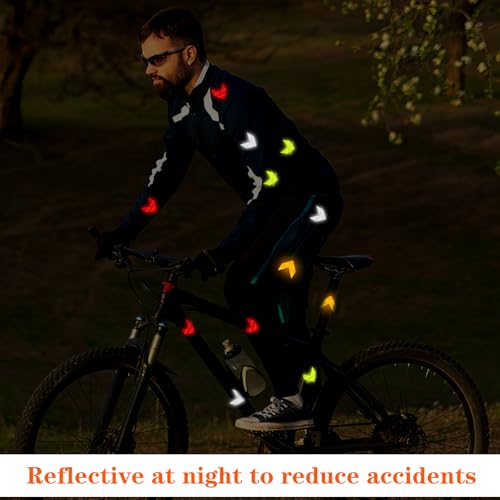 48-Piece Reflective Arrow Safety Stickers - Waterproof High-Visibility Decals
