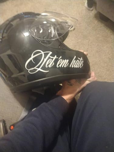Reflective Motorcycle Stickers - 2 Pieces Let 'em Hate