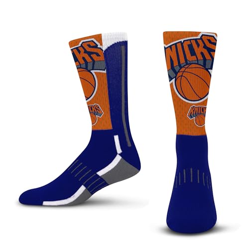 NBA Logo Zoom Mesh Crew Socks - New York Knicks - Large