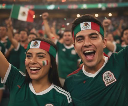 Soccer Fan Headband - Mexico National Flag Tie Head Tie