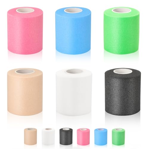 Pre Wrap Athletic Tape - 6 Pack 2.76 Inch x 11 Yards - Mix Colors