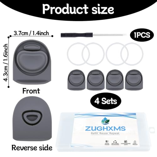 Replacement Stoppers & O Ring Gaskets Set - 4 Grey Set