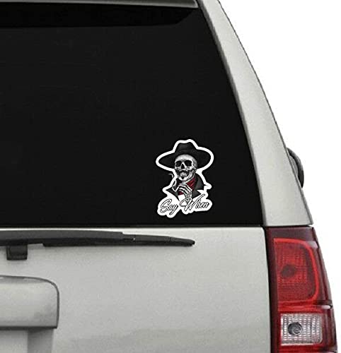 Say When Skeleton Skull Vinyl Decal Sticker - 5 Inch Waterproof Graphic