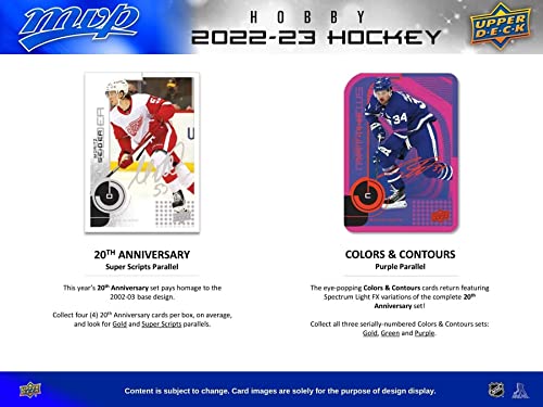 NHL 2022-23 MVP Hockey Trading Card Hobby Box - 20 Packs, Collectible Sports Cards
