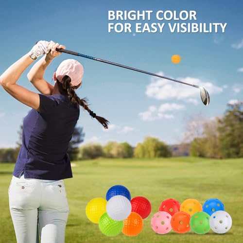20-Pack Colored Plastic Golf Balls - 41mm Durable Practice Balls