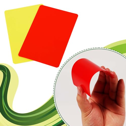 Referee Card Set - 2 Red & Yellow Cards with Holder