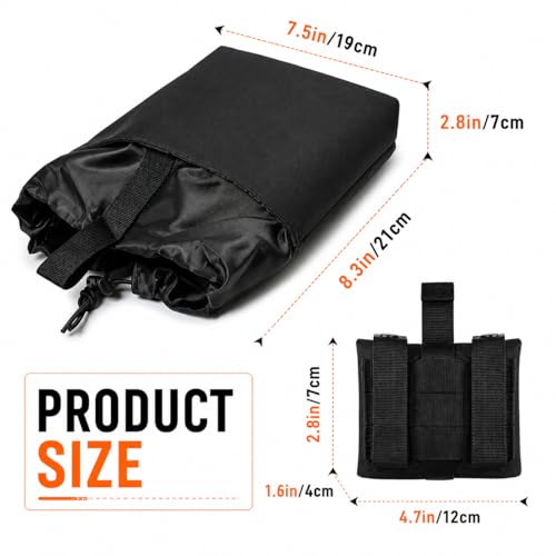 Foldable Tactical Utility Dump Pouch - Black