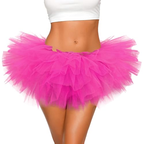 Tutu for Women Adults - 5-Layer Tulle Skirts 80s Outfit Puffy Adult