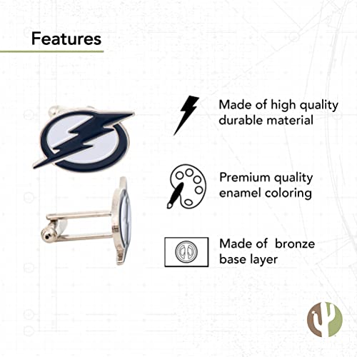 Tampa Bay Lightning Cufflinks - NHL Team Logo Formal Wear