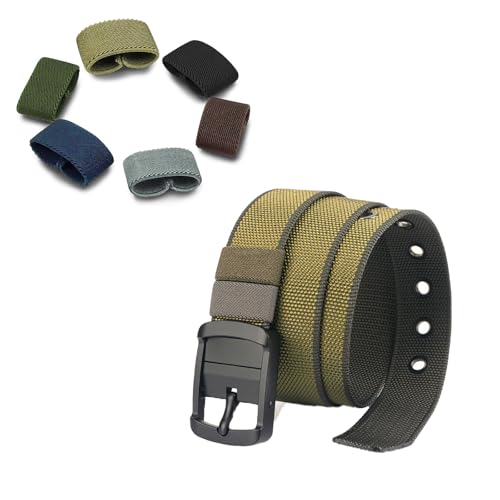 11 Pcs Thickening Elastic Belt Keepers - Nylon Strap Organizers - Wolf Brown