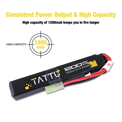 11.1V 1200mAh 25C LiPo Battery Pack for Airsoft Guns