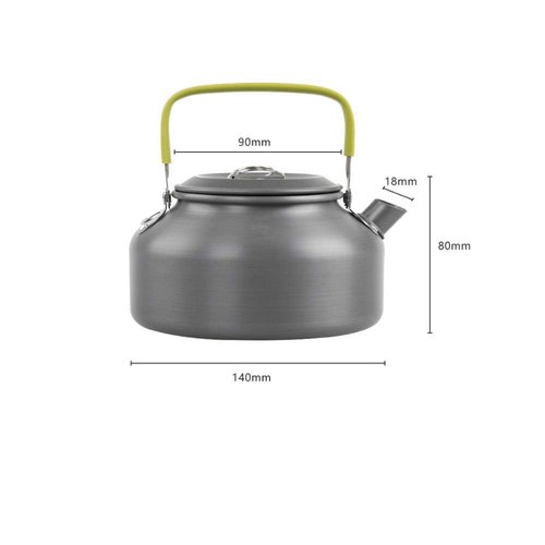 IGYYO Aluminum 0.8L Outdoor Camping Hiking Kettle Coffee Pot Portable Teapot Kettle Compact and Lightweight