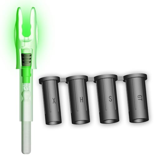 Lighted Arrow Nocks 6PCS with X, H, S, GT Bushings - Universal Fit
