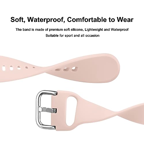 20mm Soft Silicone Replacement Strap for Amazfit Smart Watches - Pink, Small