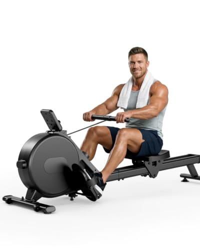 Magnetic Rowing Machine with 32 Levels - Dark Black