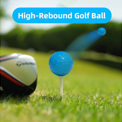High-Visibility Golf Balls - 2-Piece Design, Long Distance - Blue 3 Pack