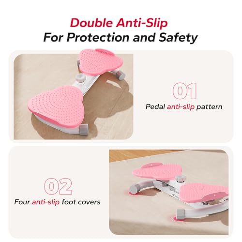 Ab Twist Board Exercise Machine - 300 lbs Capacity, Pink