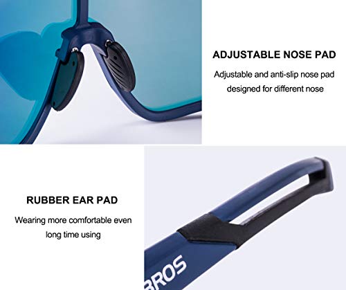 Polarized Sports Sunglasses with UV400 Protection for Cycling & Running