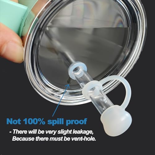 Silicone Spill Stopper and Straw Cover for Tumblers - Clear