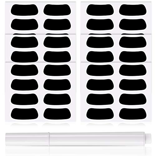 Breathable Eye Strips for Sports - 24 Pairs + White Pencil - Black