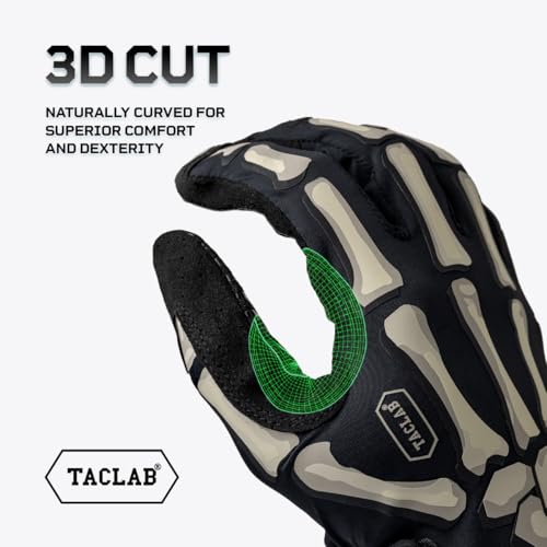 Reaper Skeleton Gloves - Lightweight, Anti-Slip, Large Dark