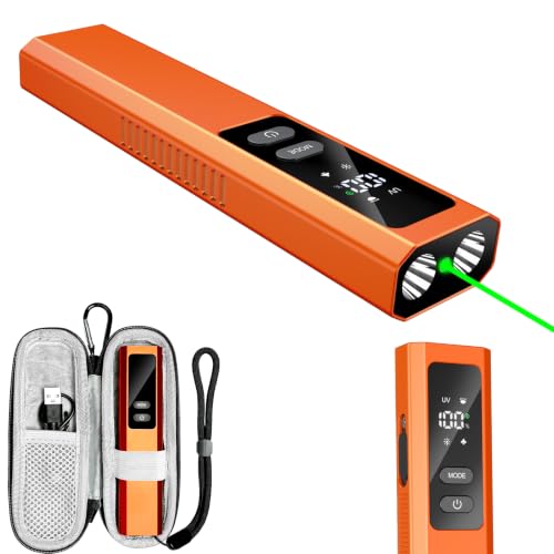 5-in-1 EDC Flashlight with UV Light & Green Laser Pointer