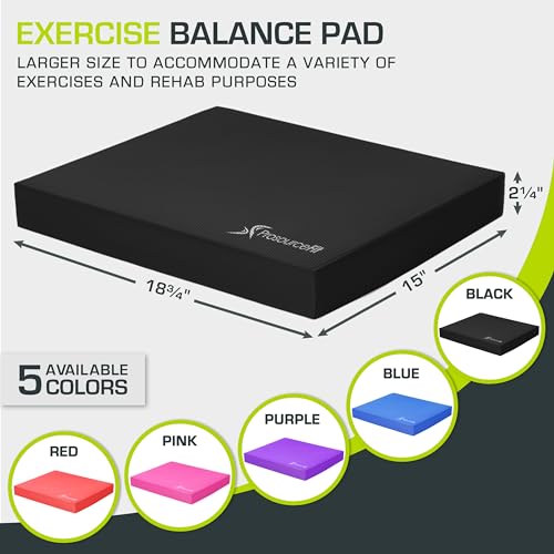 Large Non-Slip Foam Balance Pad for Fitness & Stability Training